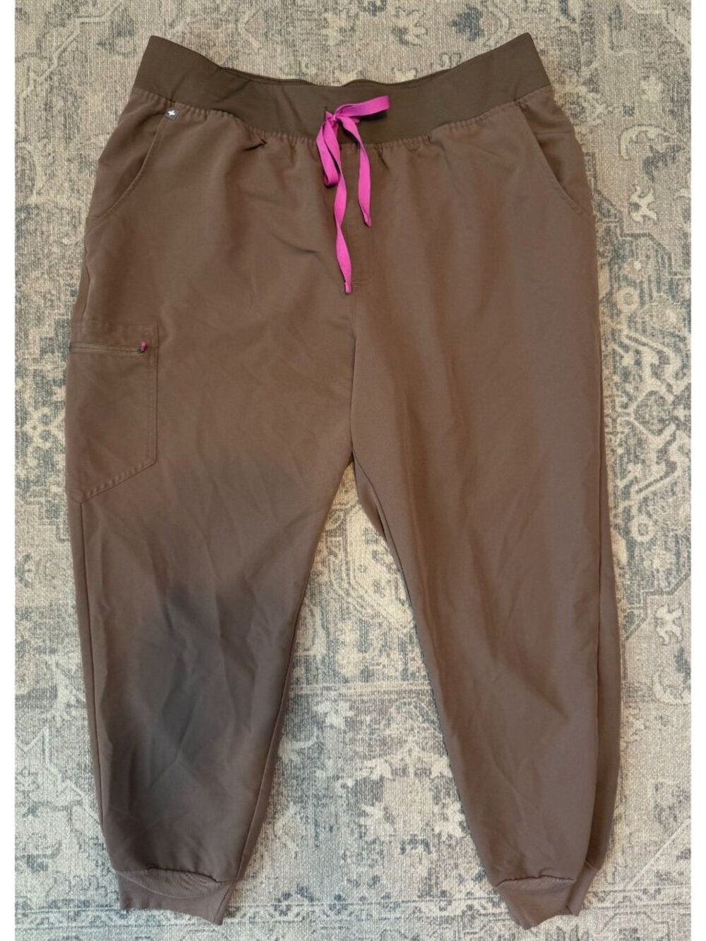 Figs Women's Zamora Technical Collection Jogger Scrub Pants 3XL Brown Nursing